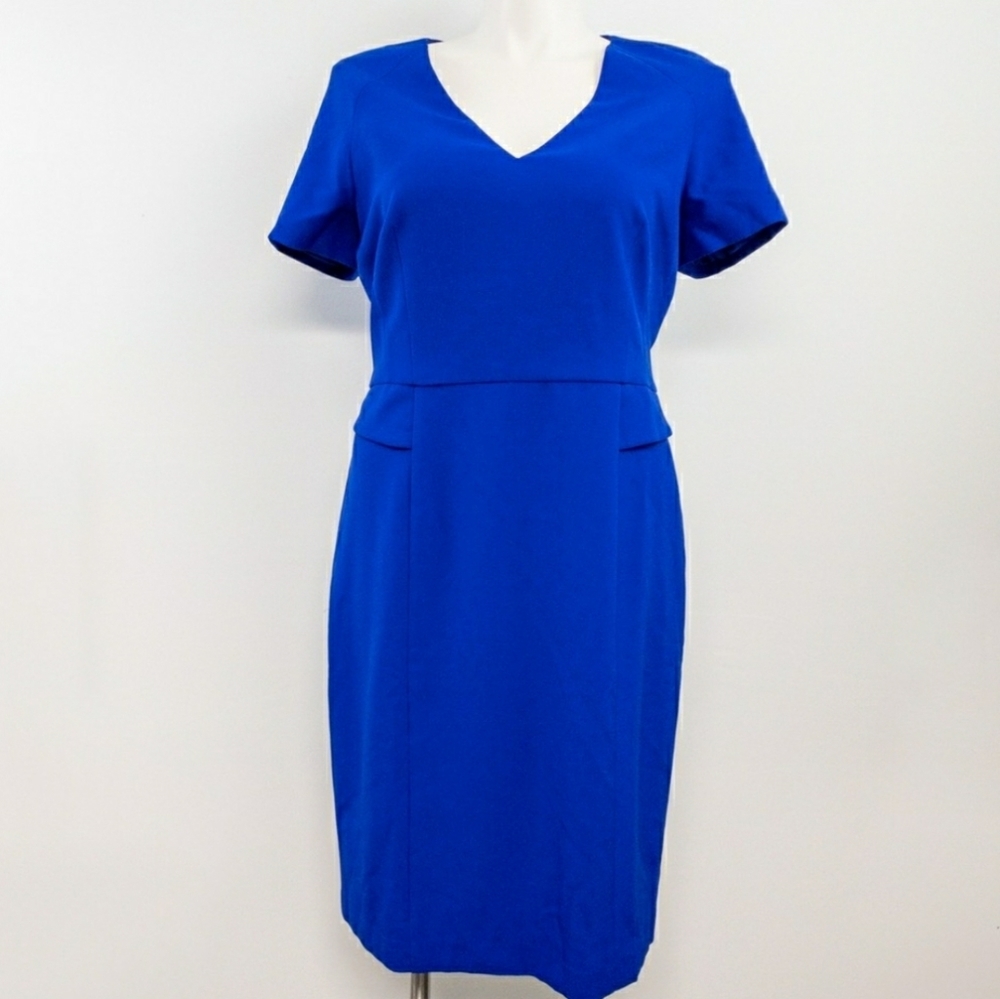 Harper Rose Cobalt Blue Short Sleeve Sheath Dress